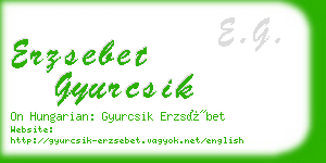 erzsebet gyurcsik business card